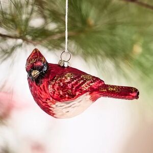 NWT Anthropologie Terrain Glass Cardinal Christmas Ornament